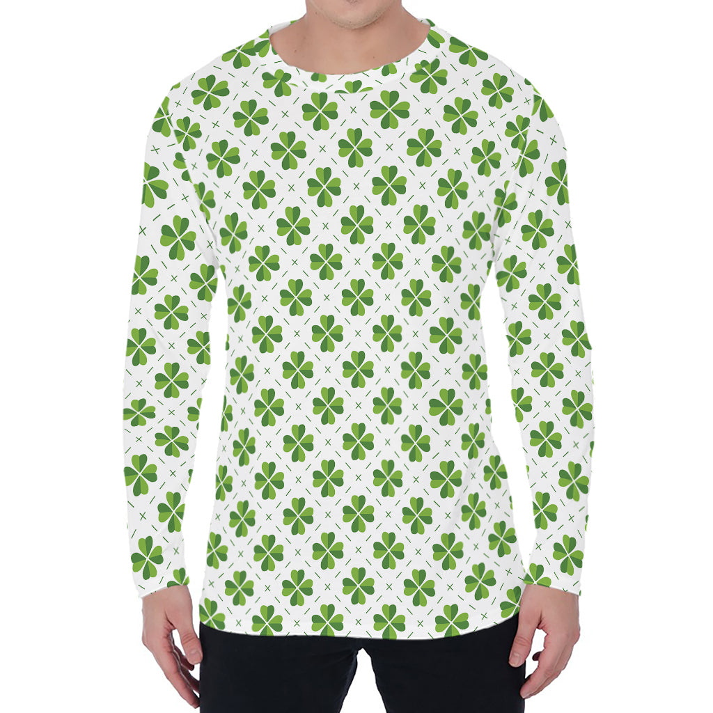 Shamrock Saint Patrick's Day Print Men's Long Sleeve T-Shirt