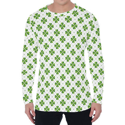 Shamrock Saint Patrick's Day Print Men's Long Sleeve T-Shirt