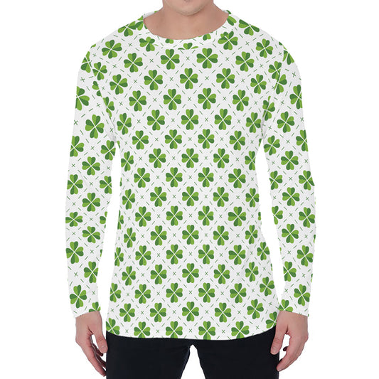 Shamrock Saint Patrick's Day Print Men's Long Sleeve T-Shirt