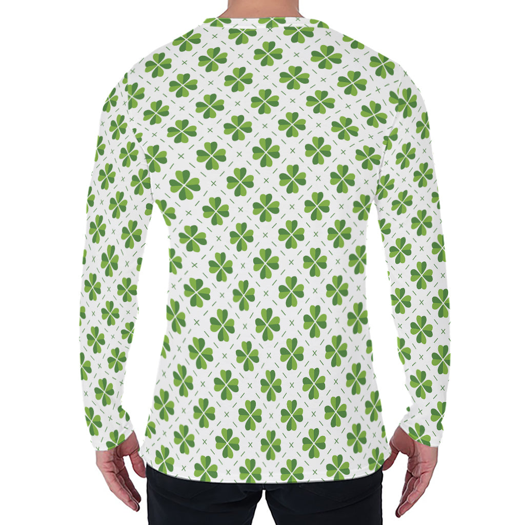 Shamrock Saint Patrick's Day Print Men's Long Sleeve T-Shirt