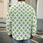 Shamrock Saint Patrick's Day Print Men's Shirt Jacket