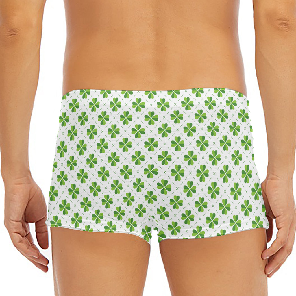 Shamrock Saint Patrick's Day Print Men's Short Boxer Briefs
