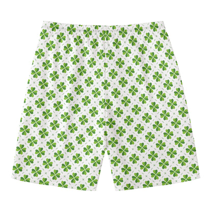 Shamrock Saint Patrick's Day Print Men's Swim Trunks