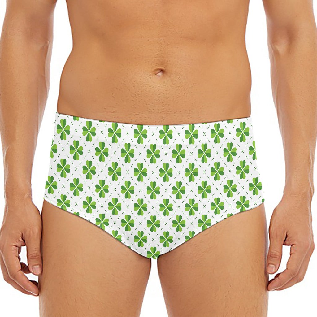 Shamrock Saint Patrick's Day Print Men's Triangle Swim Briefs
