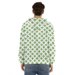 Shamrock Saint Patrick's Day Print Men's Velvet Pullover Hoodie
