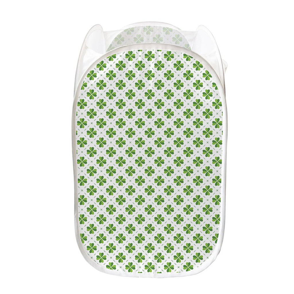 Shamrock Saint Patrick's Day Print Mesh Laundry Hamper