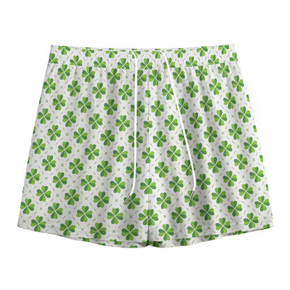 Shamrock Saint Patrick's Day Print Mesh Shorts