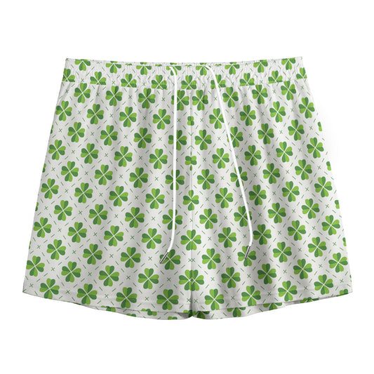 Shamrock Saint Patrick's Day Print Mesh Shorts