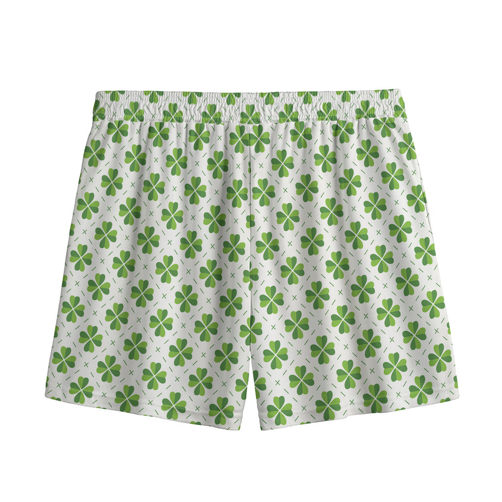 Shamrock Saint Patrick's Day Print Mesh Shorts