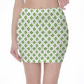 Shamrock Saint Patrick's Day Print Pencil Mini Skirt