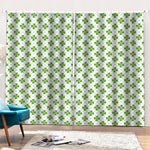 Shamrock Saint Patrick's Day Print Pencil Pleat Curtains
