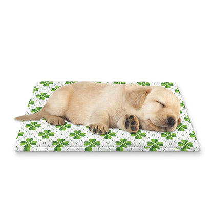 Shamrock Saint Patrick's Day Print Pet Cooling Mat Cover