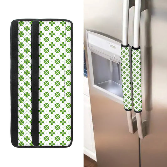 Shamrock Saint Patrick's Day Print Refrigerator Handle Covers