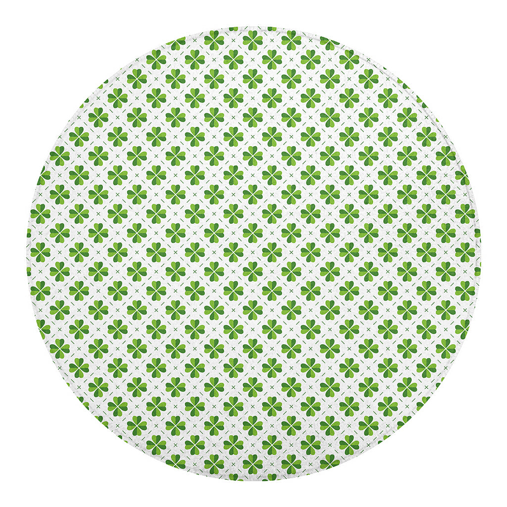 Shamrock Saint Patrick's Day Print Round Blanket