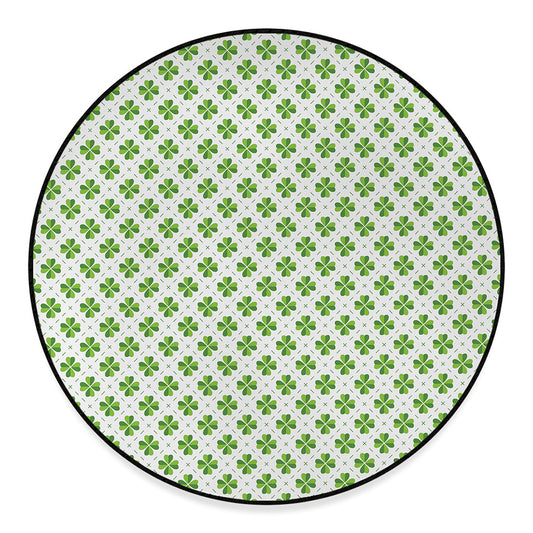Shamrock Saint Patrick's Day Print Round Floor Mat