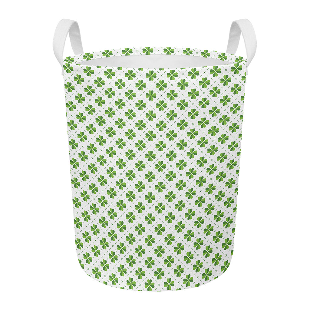 Shamrock Saint Patrick's Day Print Round Laundry Basket