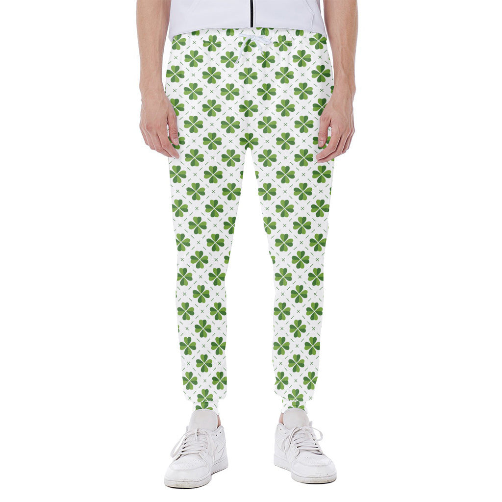 Shamrock Saint Patrick's Day Print Scuba Joggers