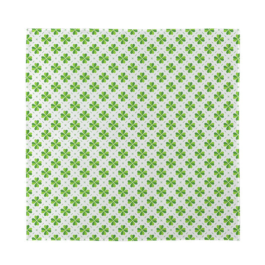 Shamrock Saint Patrick's Day Print Silk Bandana