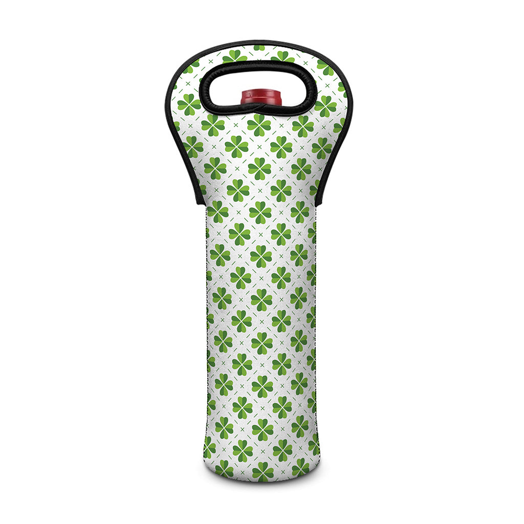 Shamrock Saint Patrick's Day Print Single Neoprene Wine Tote