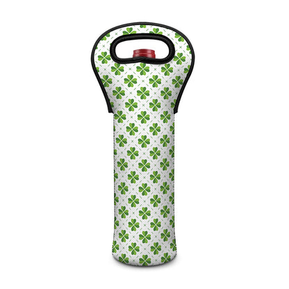 Shamrock Saint Patrick's Day Print Single Neoprene Wine Tote