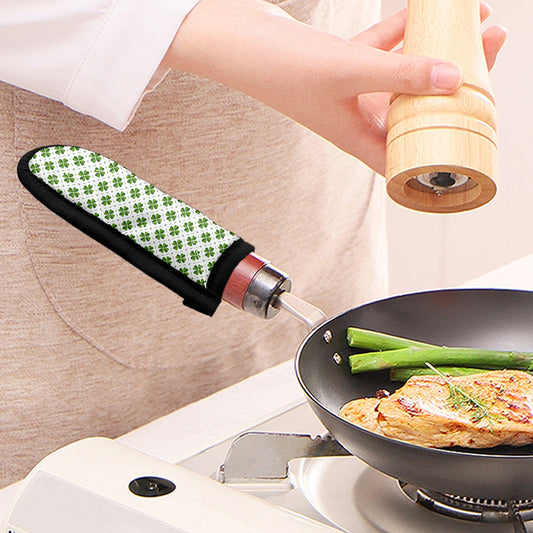 Shamrock Saint Patrick's Day Print Skillet Handle Cover