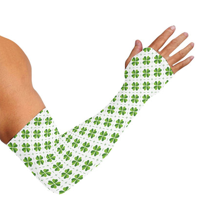 Shamrock Saint Patrick's Day Print Sun Protection Arm Sleeves