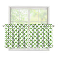Shamrock Saint Patrick's Day Print Tier Curtains