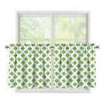 Shamrock Saint Patrick's Day Print Tier Curtains