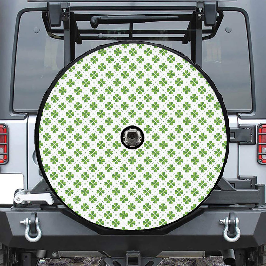 Shamrock Saint Patrick's Day Print Tire Cover With Camera Hole