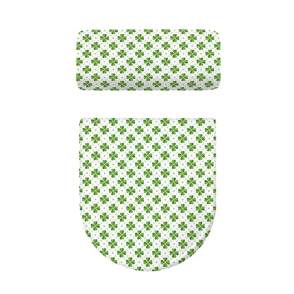 Shamrock Saint Patrick's Day Print Toilet Lid And Tank Cover Set