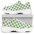 Shamrock Saint Patrick's Day Print White Chunky Shoes