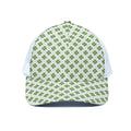 Shamrock Saint Patrick's Day Print White Mesh Trucker Hat