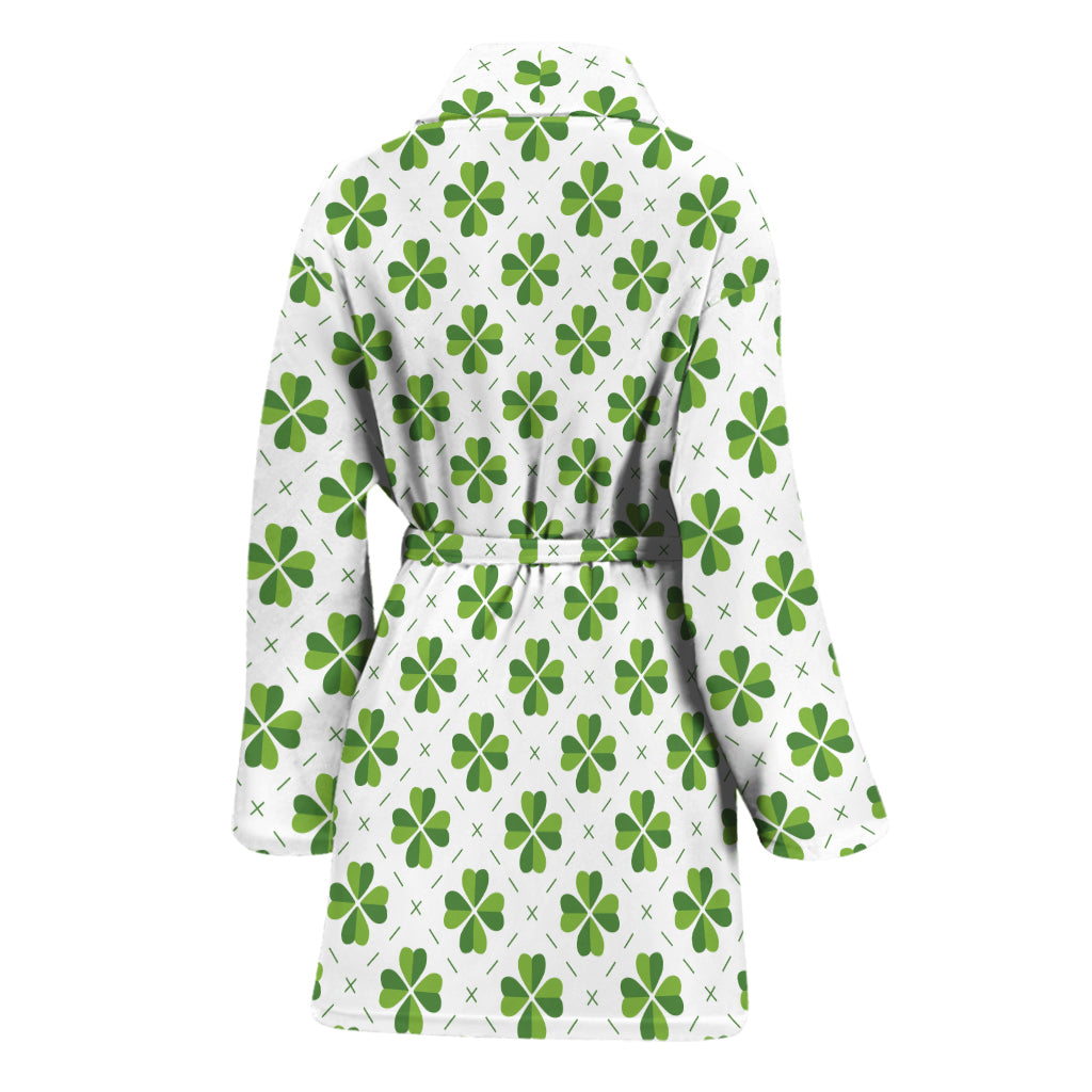 Shamrock Saint Patrick's Day Print Women's Bathrobe