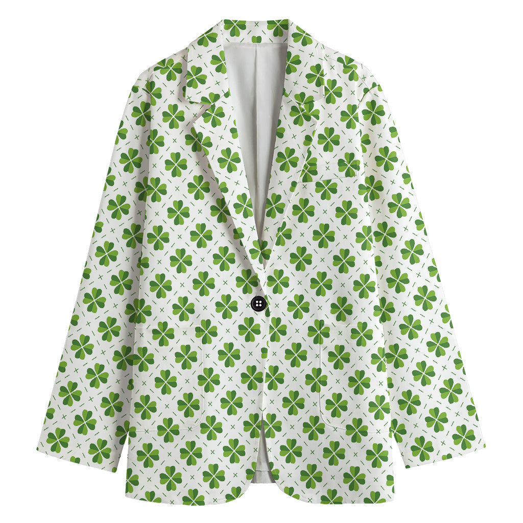 Shamrock Saint Patrick's Day Print Women's Blazer