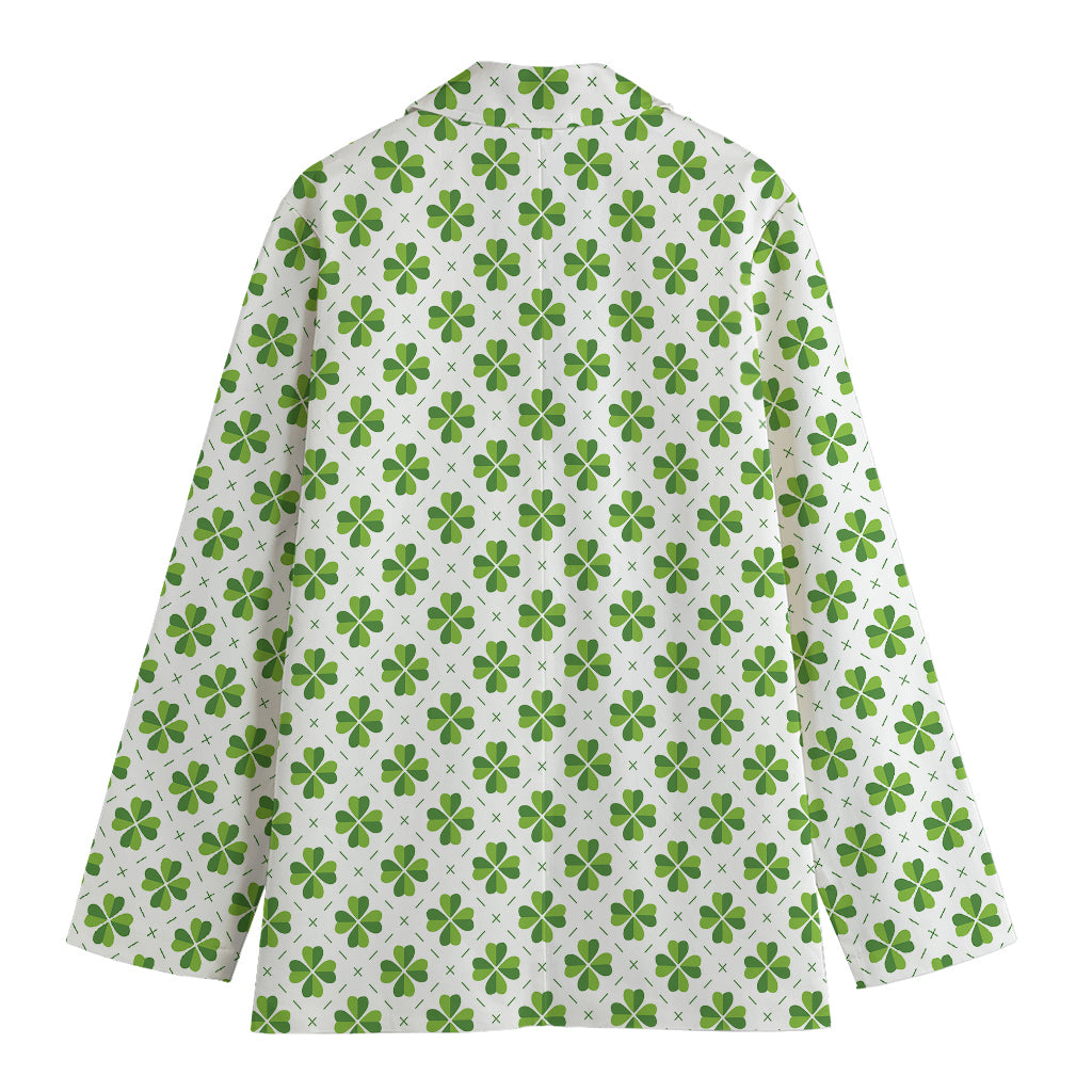 Shamrock Saint Patrick's Day Print Women's Blazer