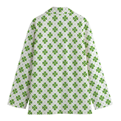 Shamrock Saint Patrick's Day Print Women's Blazer