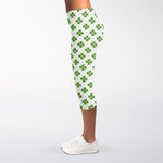 Shamrock Saint Patrick's Day Print Women's Capri Leggings