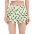 Shamrock Saint Patrick's Day Print Women's Split Running Shorts