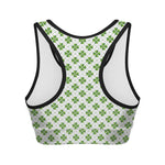 Shamrock Saint Patrick's Day Print Women's Sports Bra