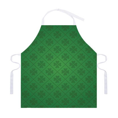 Shamrock St. Patrick's Day Pattern Print Adjustable Apron
