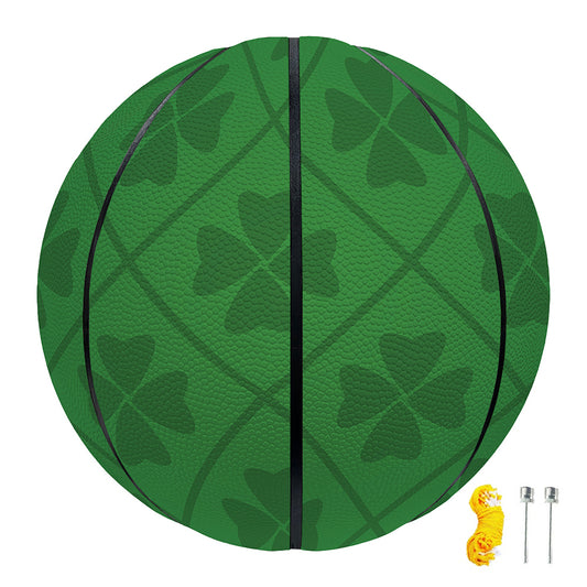 Shamrock St. Patrick's Day Pattern Print Basketball