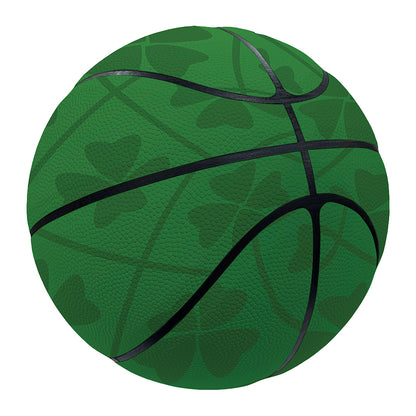 Shamrock St. Patrick's Day Pattern Print Basketball