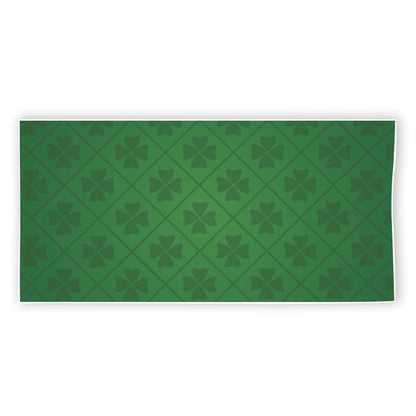 Shamrock St. Patrick's Day Pattern Print Beach Towel