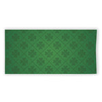 Shamrock St. Patrick's Day Pattern Print Beach Towel