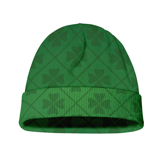 Shamrock St. Patrick's Day Pattern Print Beanie