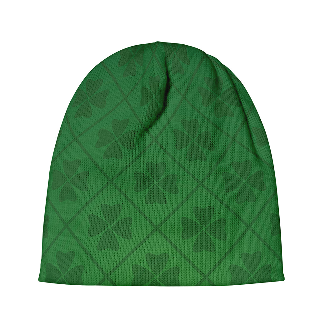 Shamrock St. Patrick's Day Pattern Print Beanie