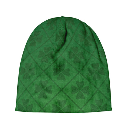Shamrock St. Patrick's Day Pattern Print Beanie