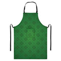 Shamrock St. Patrick's Day Pattern Print Bib Apron With Pocket