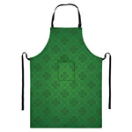 Shamrock St. Patrick's Day Pattern Print Bib Apron With Pocket