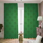 Shamrock St. Patrick's Day Pattern Print Blackout Pencil Pleat Curtains